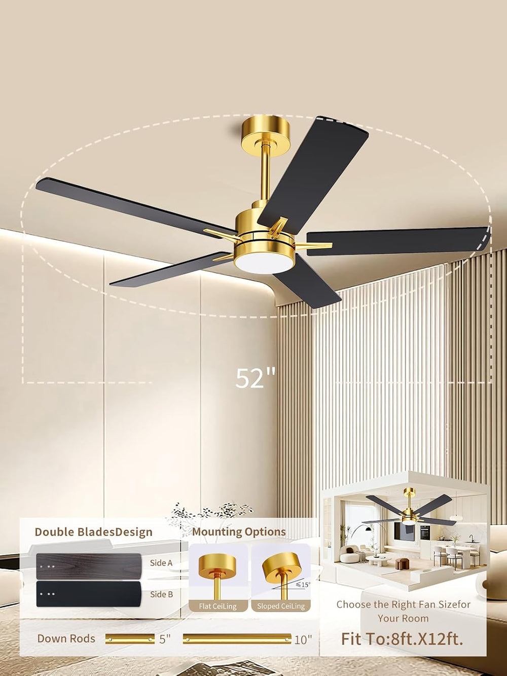 ( shf 25 ) LANMEL Metal Ceiling Fan