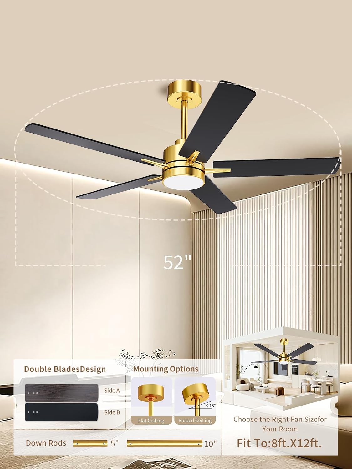 ( shf 25 ) LANMEL Metal Ceiling Fan