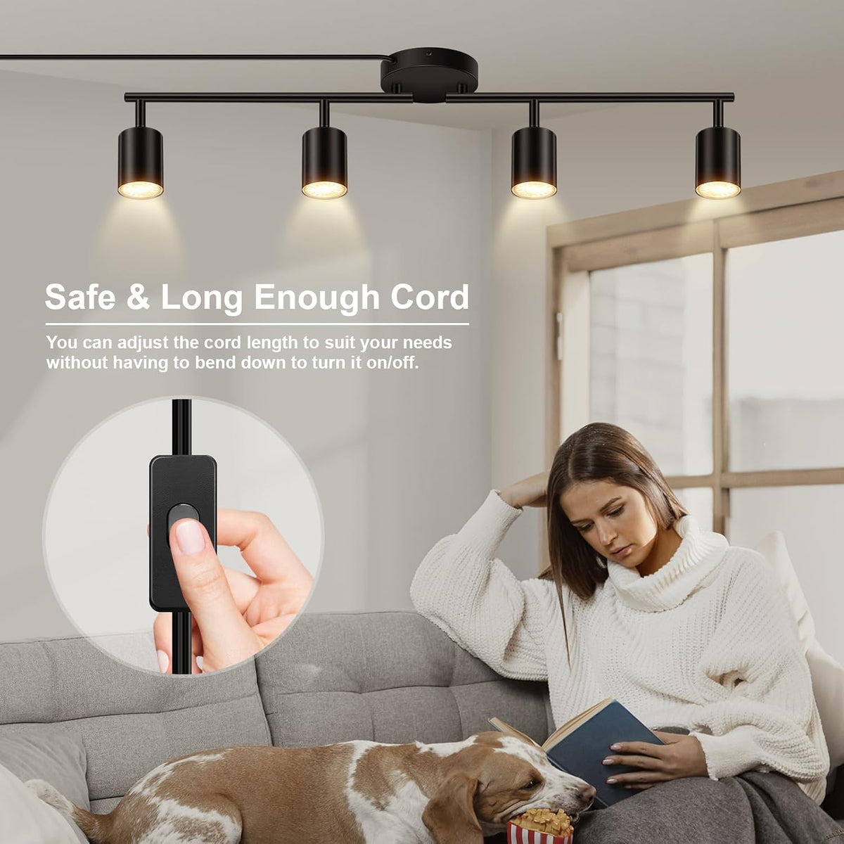 ( shf 35 ) 4-Spot Track Ceiling Light for Kitchen