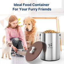 (shf L ) 25 lb Stainless Steel Dog Food Storage Container with Airtight Lid for Pet