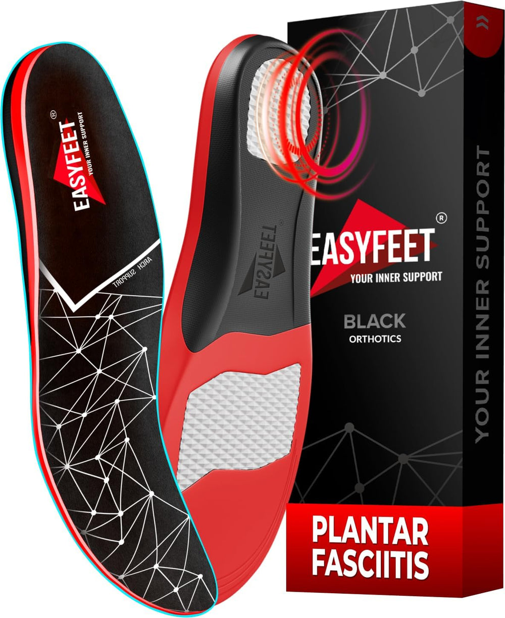 ( shf 13 ) Plantar Fasciitis Insoles for Men & Women - High Arch Support Inserts | Anti-Fatigue