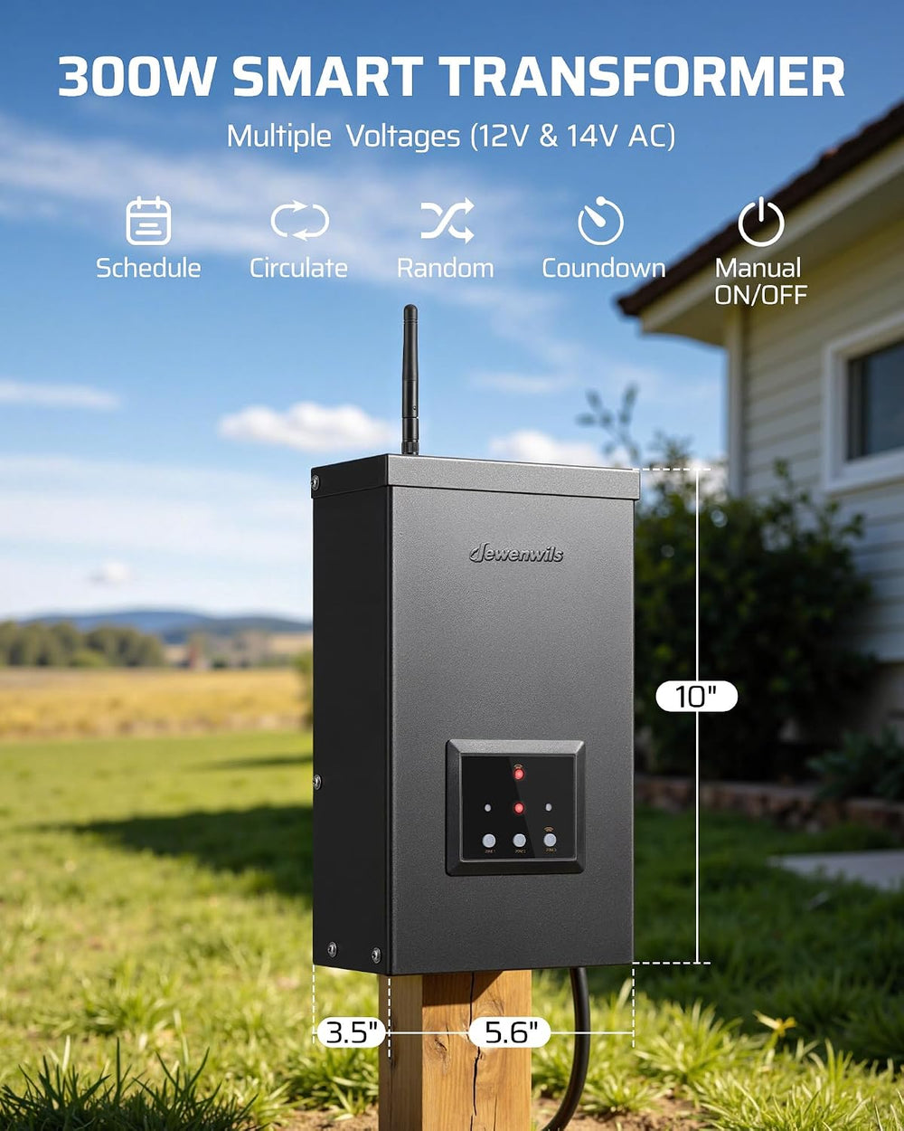 ( shf 32 ) DEWENWILS Smart Low Voltage Landscape Transformer 600W