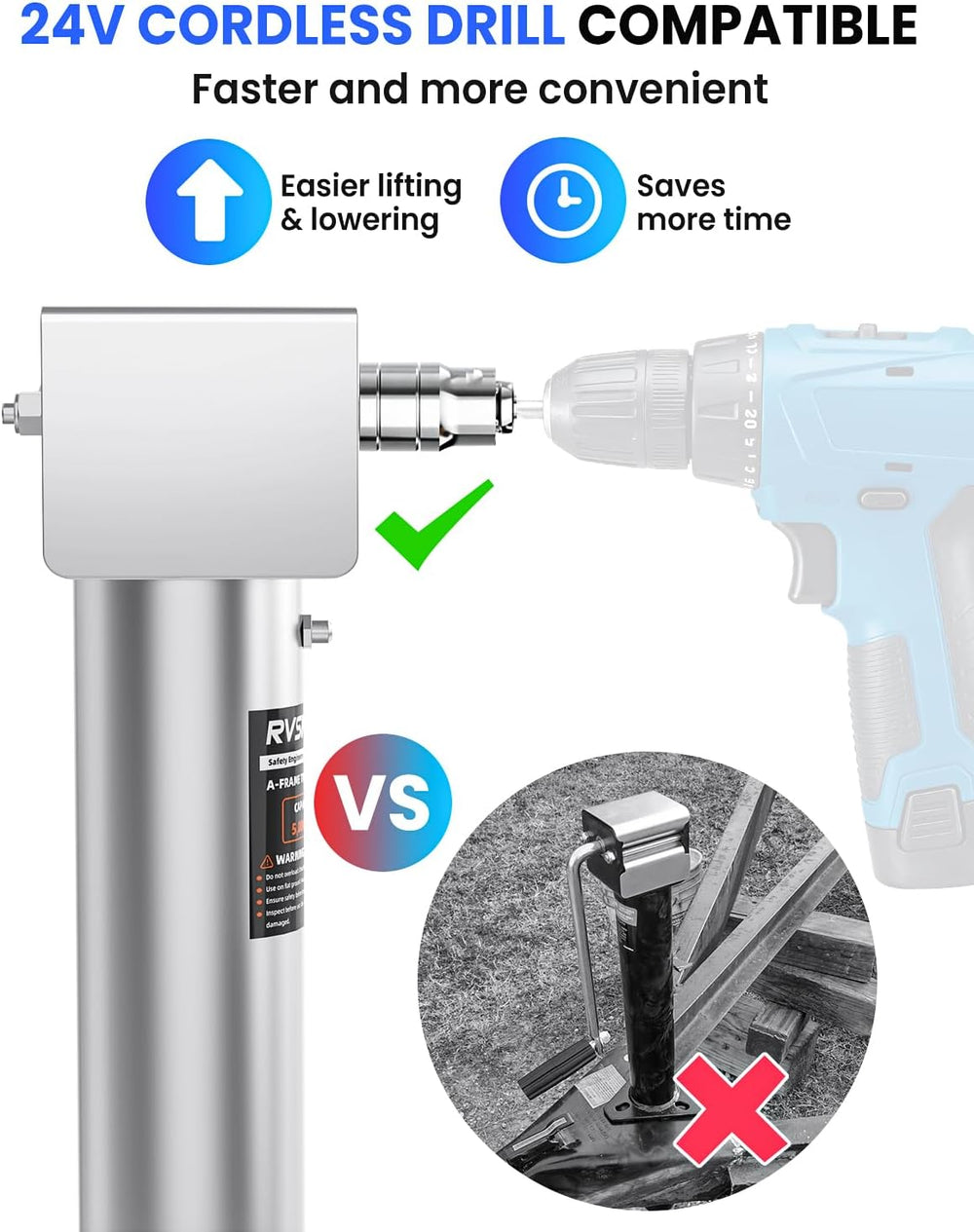 ( shf 26 ) RVSNAIL 5000 lbs Heavy Duty Trailer Jack,