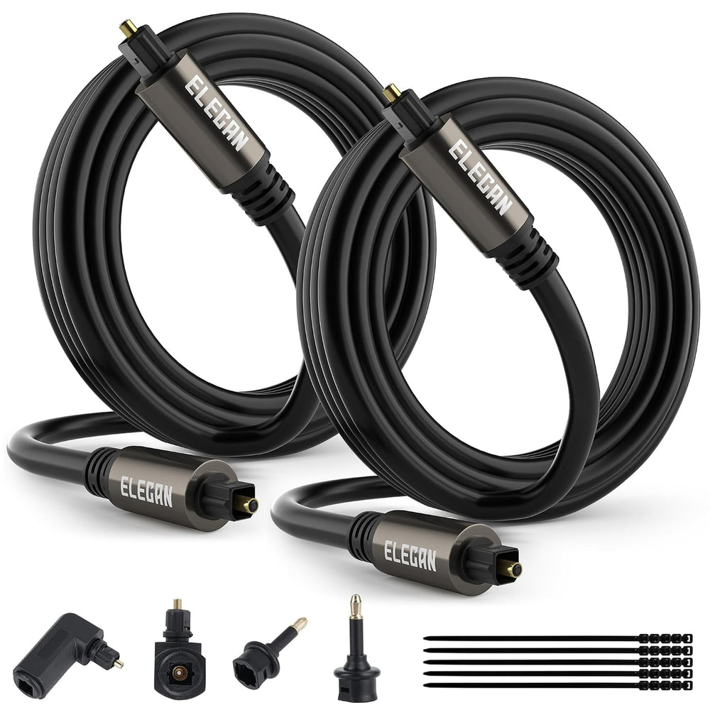 ( shf 27 ) Elecan Optical Audio Cable 15 Ft/2 Pack