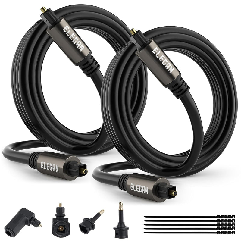 ( shf 27 ) Elecan Optical Audio Cable 15 Ft/2 Pack