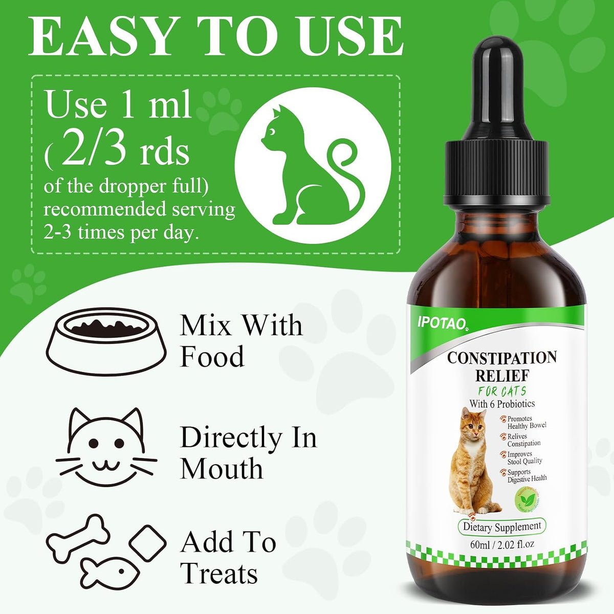 (Shf 14) IPOTAO Constipation Relief for cats
