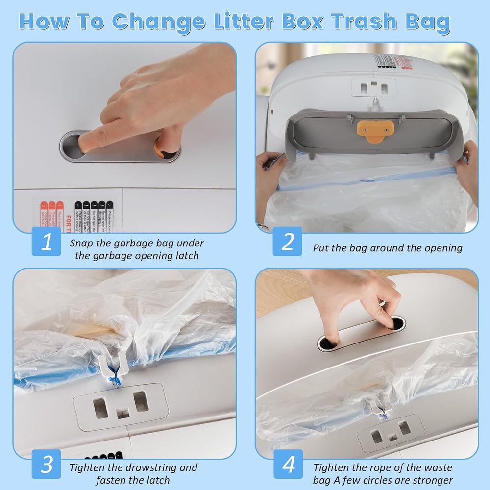 ( shf 14 ) 80 Count Cat Litter Bags, Self Cleaning Litter Box