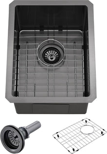 ( shf 32 ) 12x16 Bar Sink Undermount rv Kitchen Sink black Stainless Steel