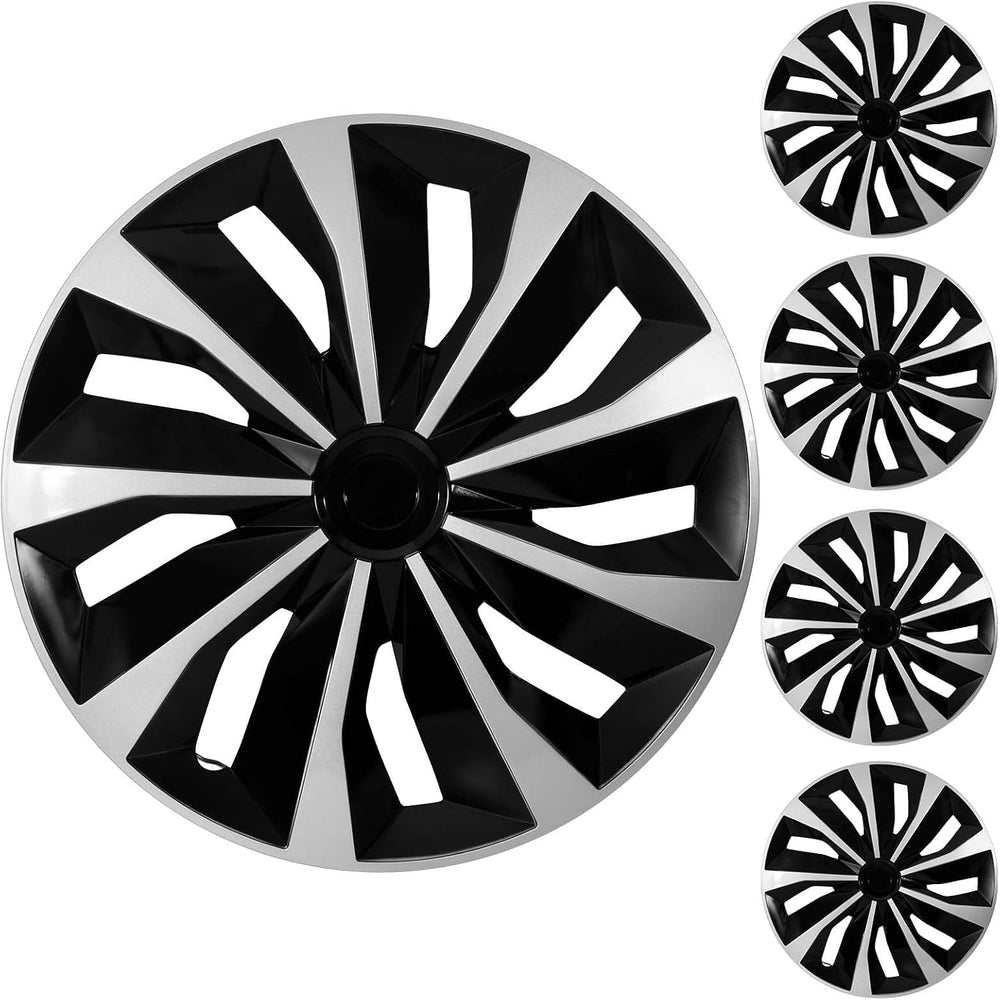 ( shf 36 ) YOLOCKEY 4-Pack Silver Hubcap Wheel Cover