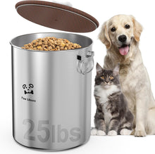 (shf L ) 25 lb Stainless Steel Dog Food Storage Container with Airtight Lid for Pet