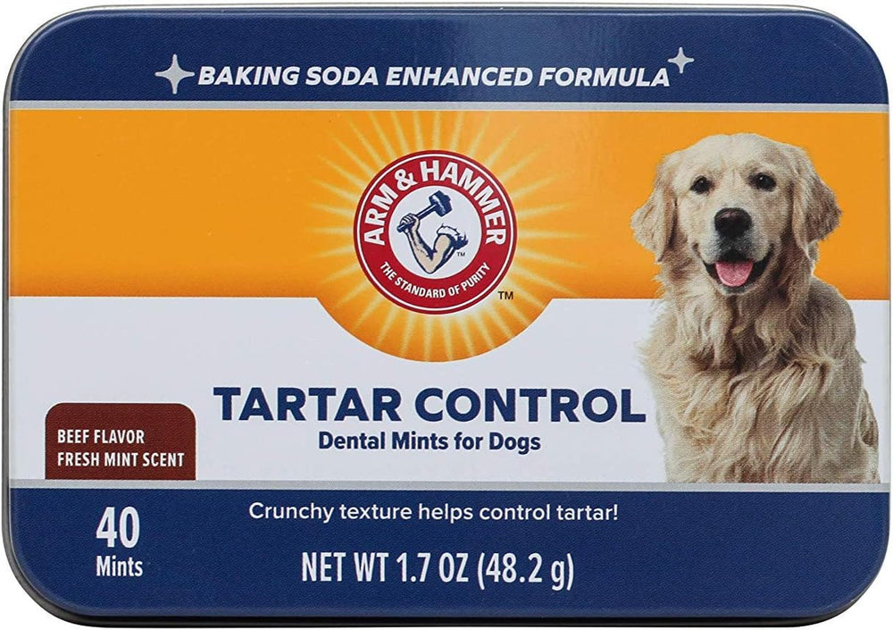 ( shf 14 ) Arm & Hammer Tartar Control Dental Mints for Dogs, Beef Flavor, 40 Count