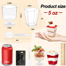 ( shf 02 ) 320-Pack Dessert Cups with Spoons 5 oz Mini Plastic