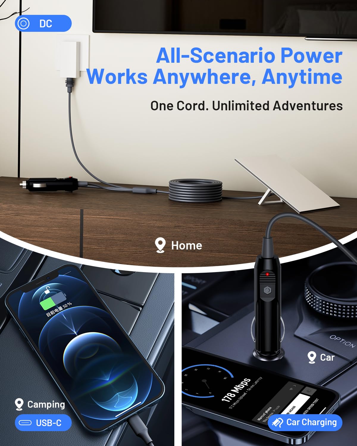 ( shf 27 ) Starlink Mini 3-in-1 Power Adapter Cable