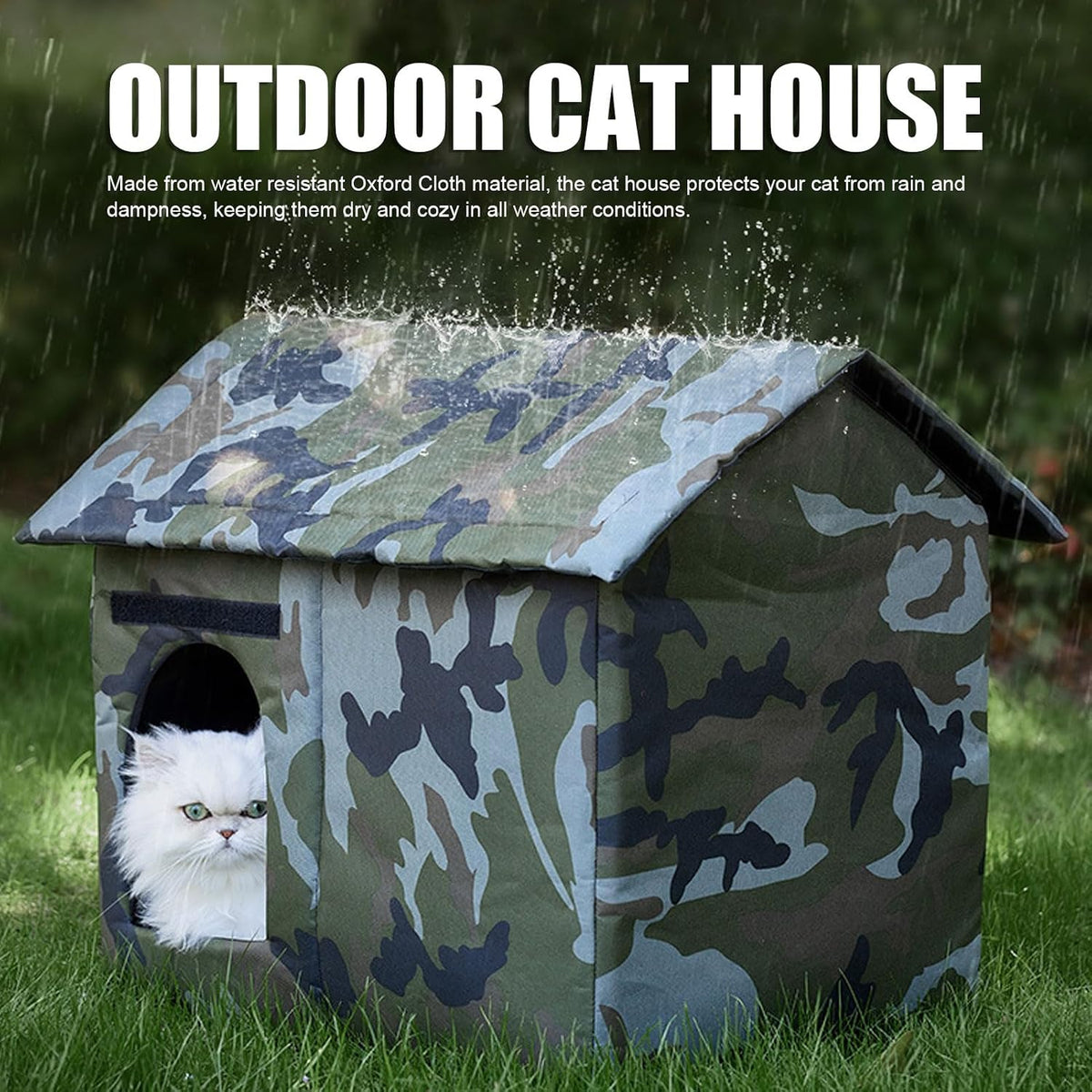 ( shf L ) GOWENIC XL Outdoor Cat Shelter for All Seasons (M)