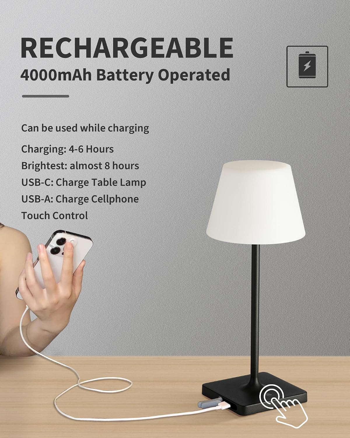 ( shf 24 ) Outdoor Waterproof Cordless Table Lamp