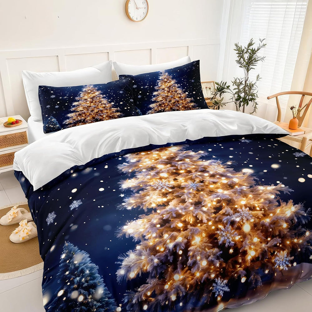 ( shf 25 ) Herside Christmas Tree Bedding Set Christmas