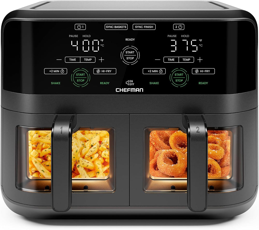 ( shf 04 ) CHEFMAN 6 Quart Dual Basket Air Fryer