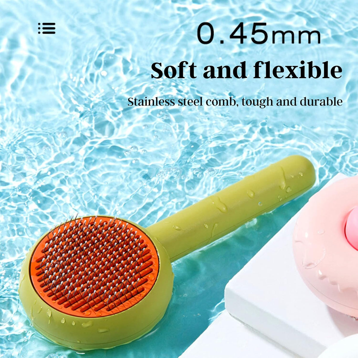 ( shf 14 ) Donut-shaped pet grooming brush, dog brush, cat brush.