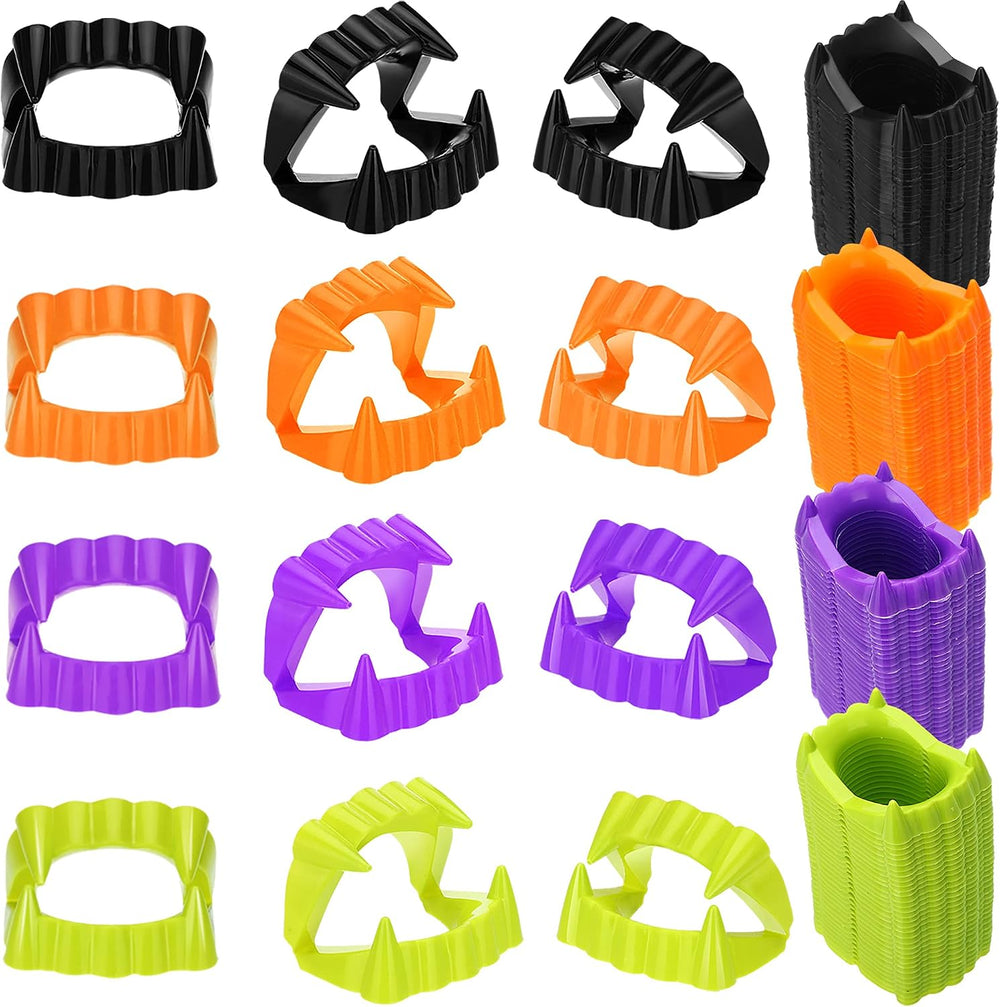 ( shf L ) Halloween Vampire Teeth Fake Fangs,Orange, Purple, Black, Green