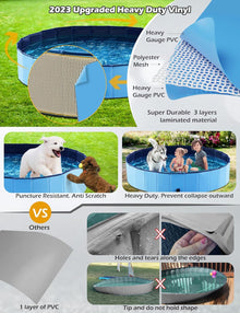 ( shf 25 ) Jasonwell Foldable Dog Pet Bath Pool