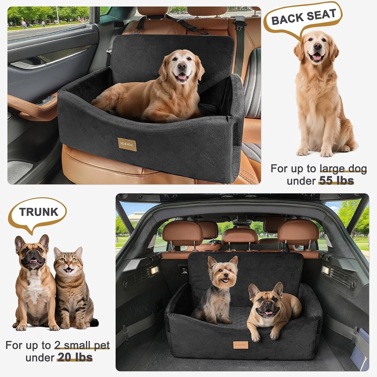 ( shf 25 ) JOEJOY Dog Car Seat