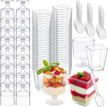 ( shf 02 ) 320-Pack Dessert Cups with Spoons 5 oz Mini Plastic