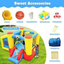 ( shf 33 ) WELLFUNTIME Inflatable Bounce House with Blower, Jumping Castle Slide