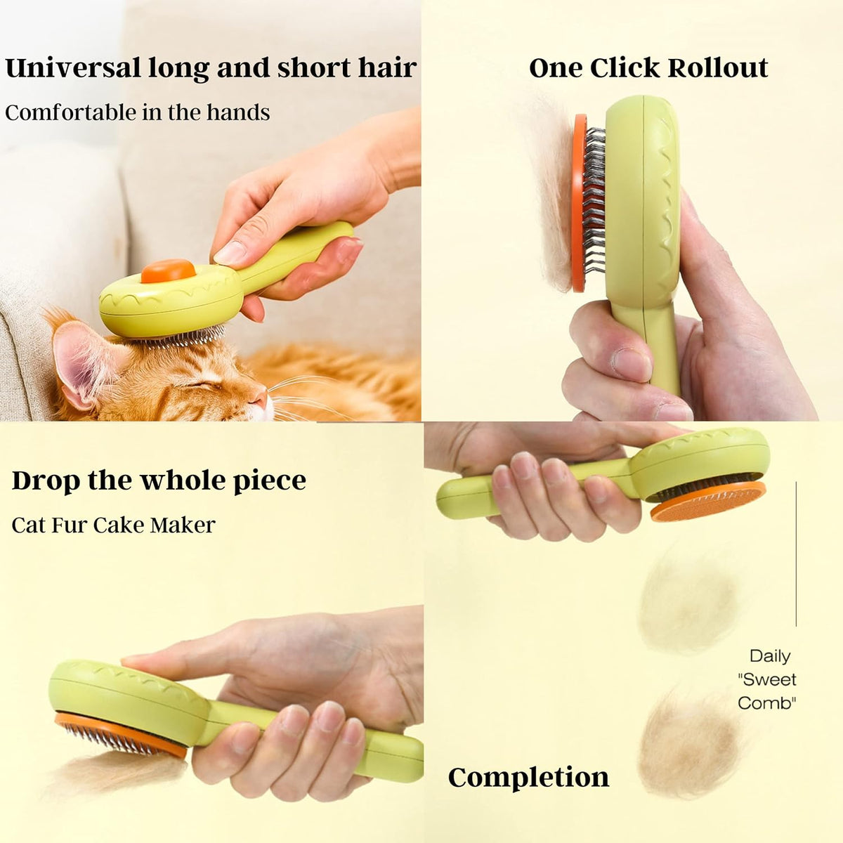 ( shf 14 ) Donut-shaped pet grooming brush, dog brush, cat brush.
