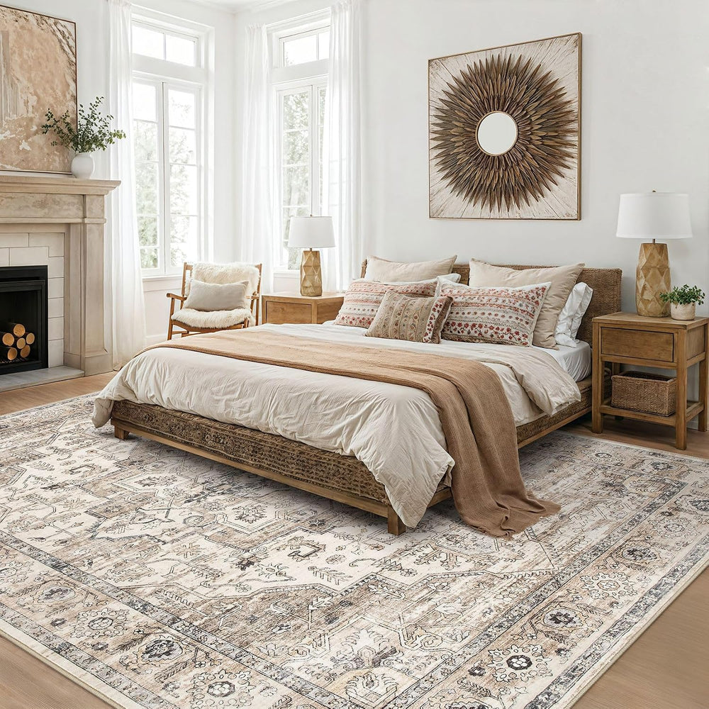 Ciicool 8X10 Area Rug Washable Large Soft Non-Slip for Living Room Bedroom
