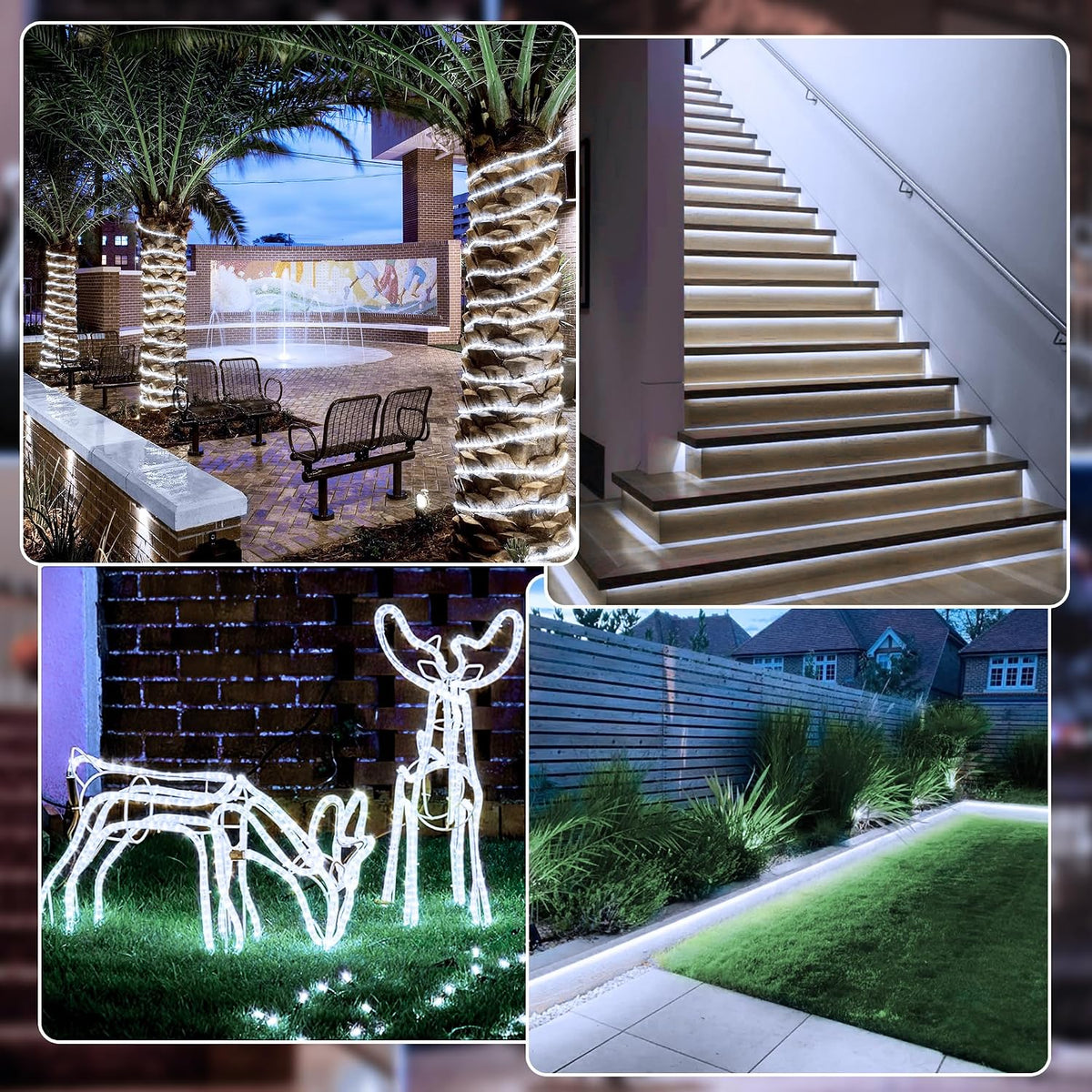 ( 24 ) 100FT 600LED Rope Lights Outdoor