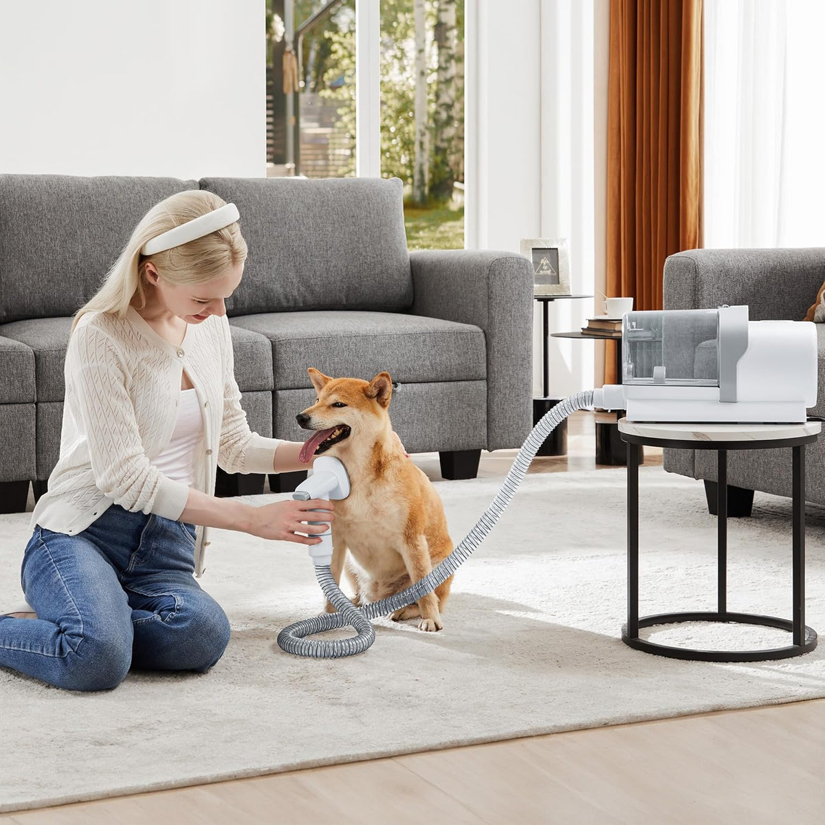( shf L ) NEWBULIG 5-in-1 Pet Grooming Vacuum Kit