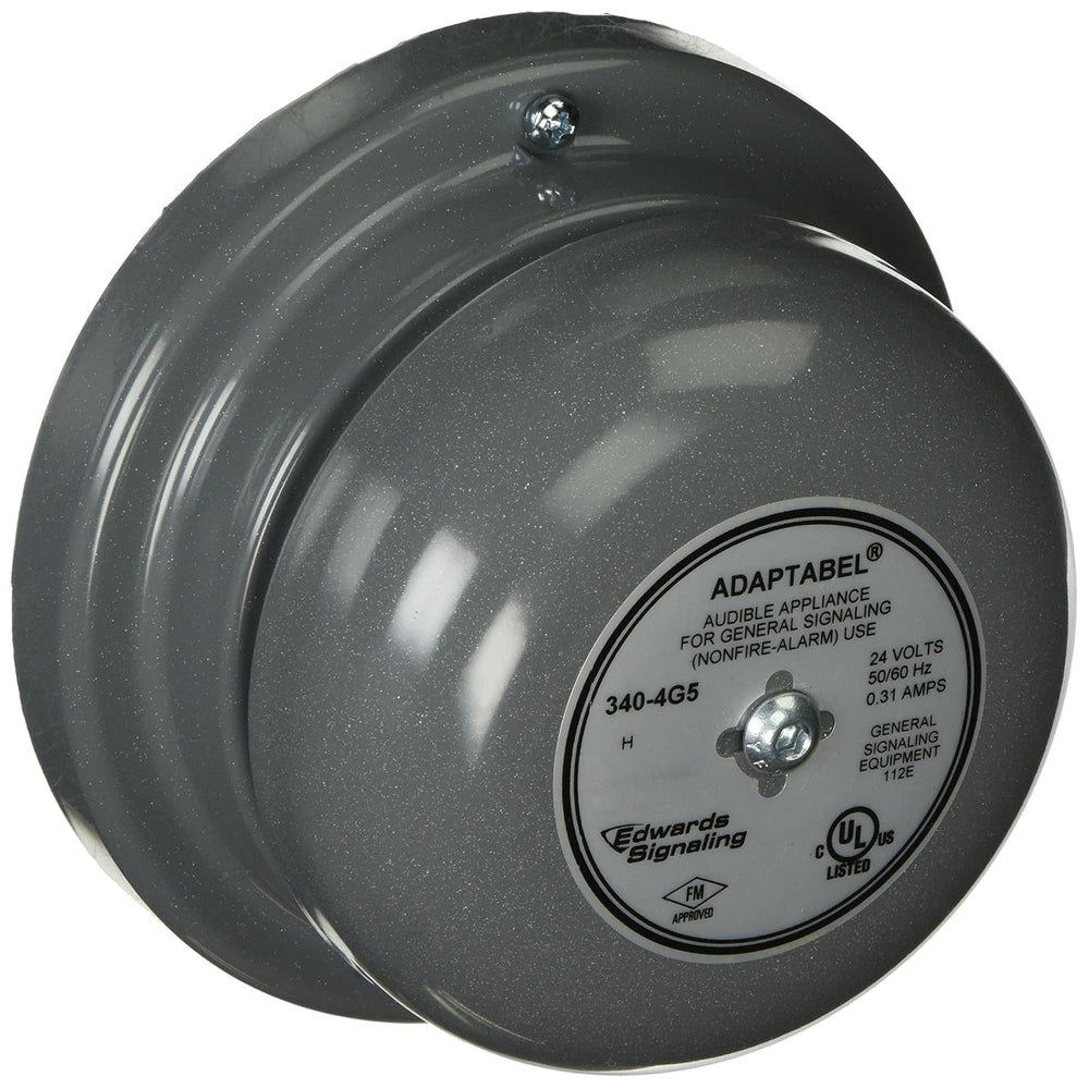 ( shf 32 ) Edwards-Signaling-340-4G5 Bell, 24VAC, 0.250A, Gray