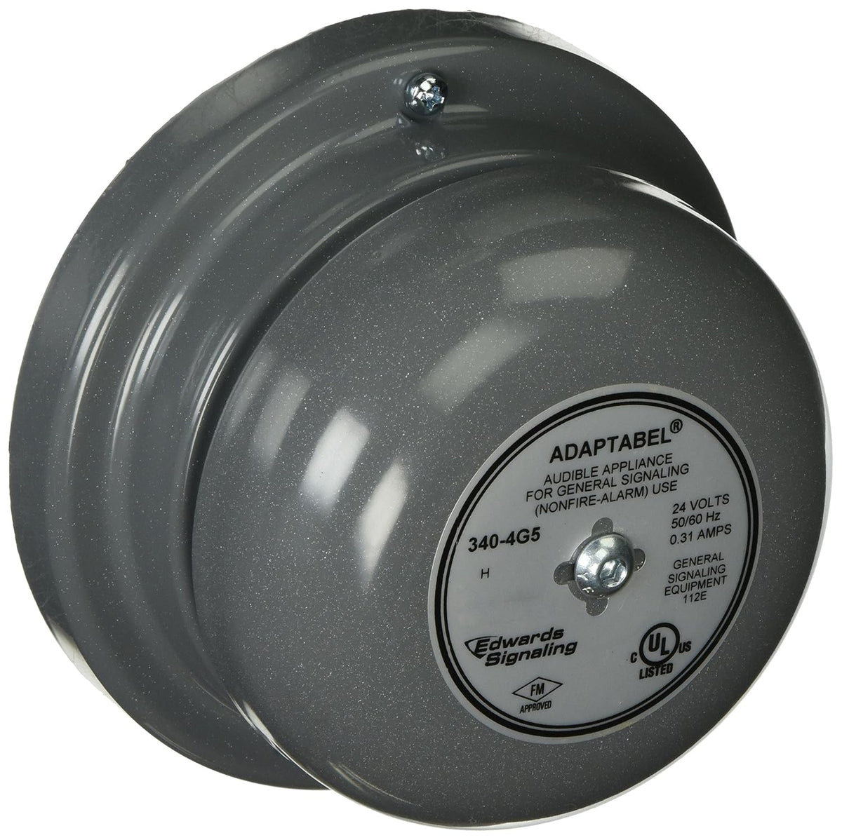 ( shf 32 ) Edwards-Signaling-340-4G5 Bell, 24VAC, 0.250A, Gray