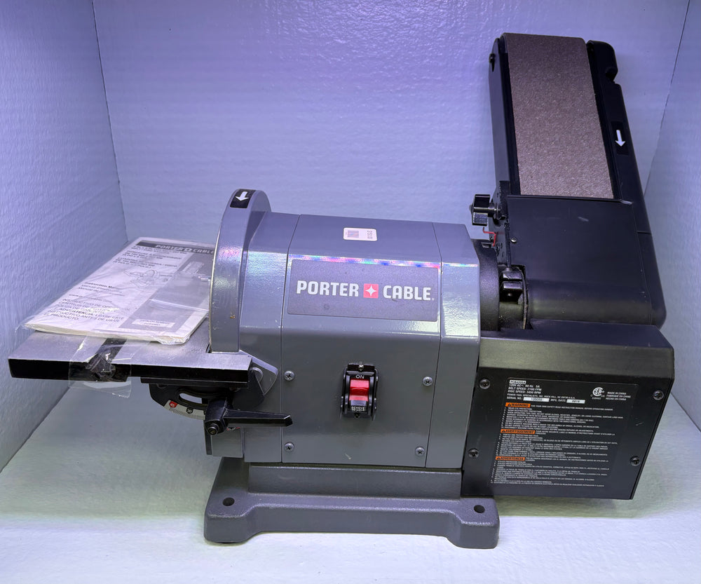 ( shf L ) PORTER-CABLE 4-in x 36-in Belt 5 -Amp Benchtop Sander