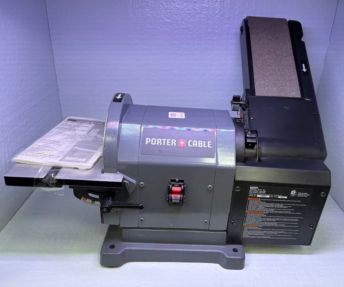 ( shf L ) PORTER-CABLE 4-in x 36-in Belt 5 -Amp Benchtop Sander