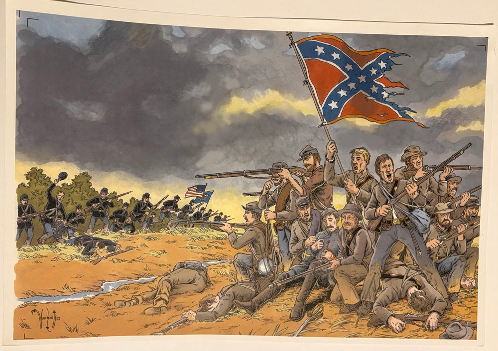( shf P ) Vintage- Poster da guerra civil Americana