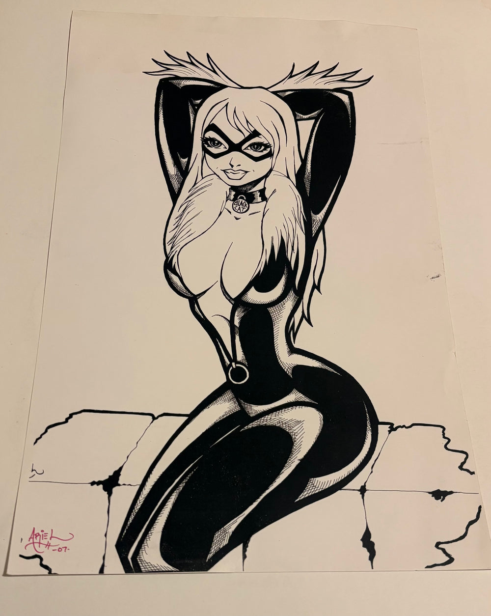 ( shf P )  Vintage- Poster Black Cat