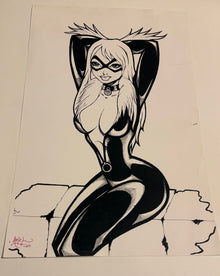 ( shf P )  Vintage- Poster Black Cat