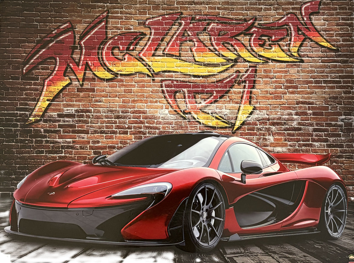 ( shf P ) Vintage - Poster Graffiti-style McLaren P1
