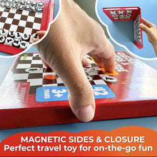 ( shf 01 ) Quokka Magnetic Travel Game Set Chess Checkers Tic Tac Toe