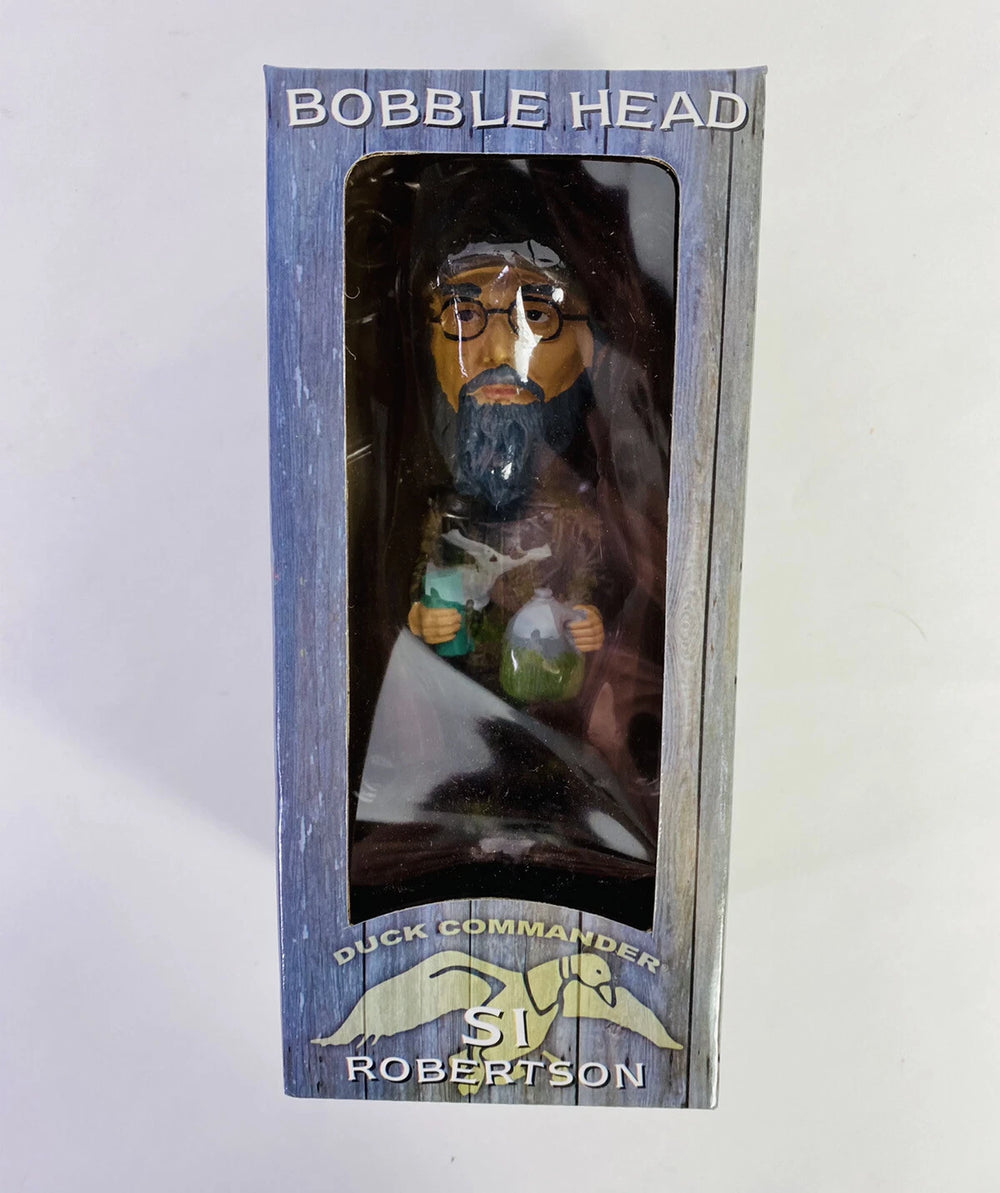 ( shf 01 ) Vintage - Duck Dynasty "Si Robertson" Duck Commander Bobble Head 6" Tall