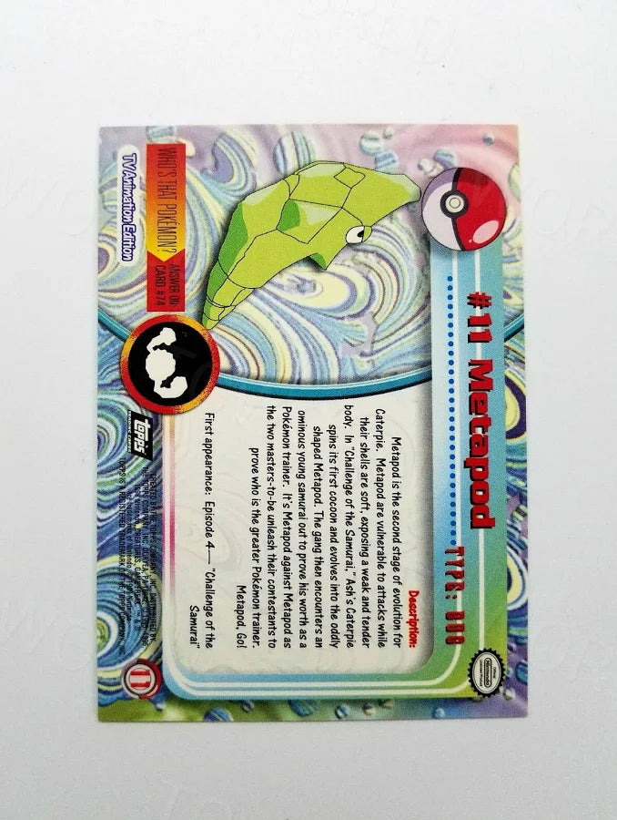 (shf V A-1 ) Vintage Pokémon Topps Trading Cards Series 1 #11  Metapoo